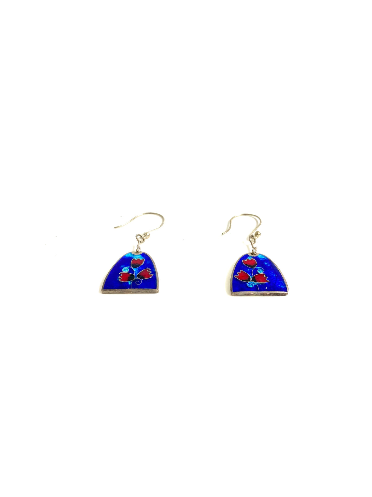 Handmade Enamel Flower Earrings