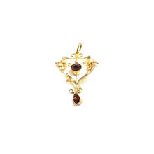 Antique 9ct Gold Garnet Pendant