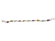 Citrine, Amethyst and Topaz Bracelet in Sterling Silver
