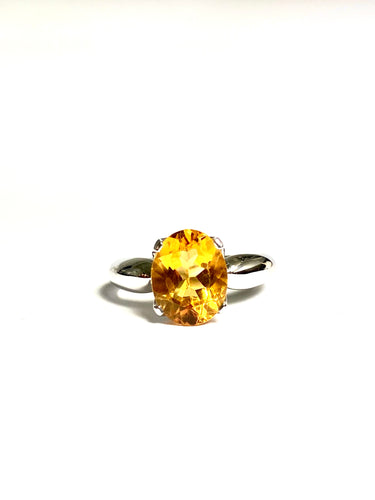 Citrine Ring in Sterling Silver