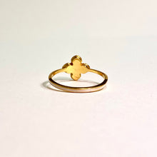 Sterling Silver Gold Plate Enamel Flower Ring