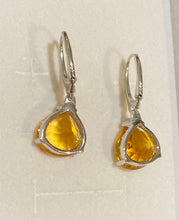 Sterling Silver Citrine Earrings – 12mm