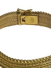 Vintage Grossé Germany Gold-Plated Textured Mesh Bangle