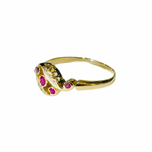 9ct Yellow Gold Ruby Diamond Ring