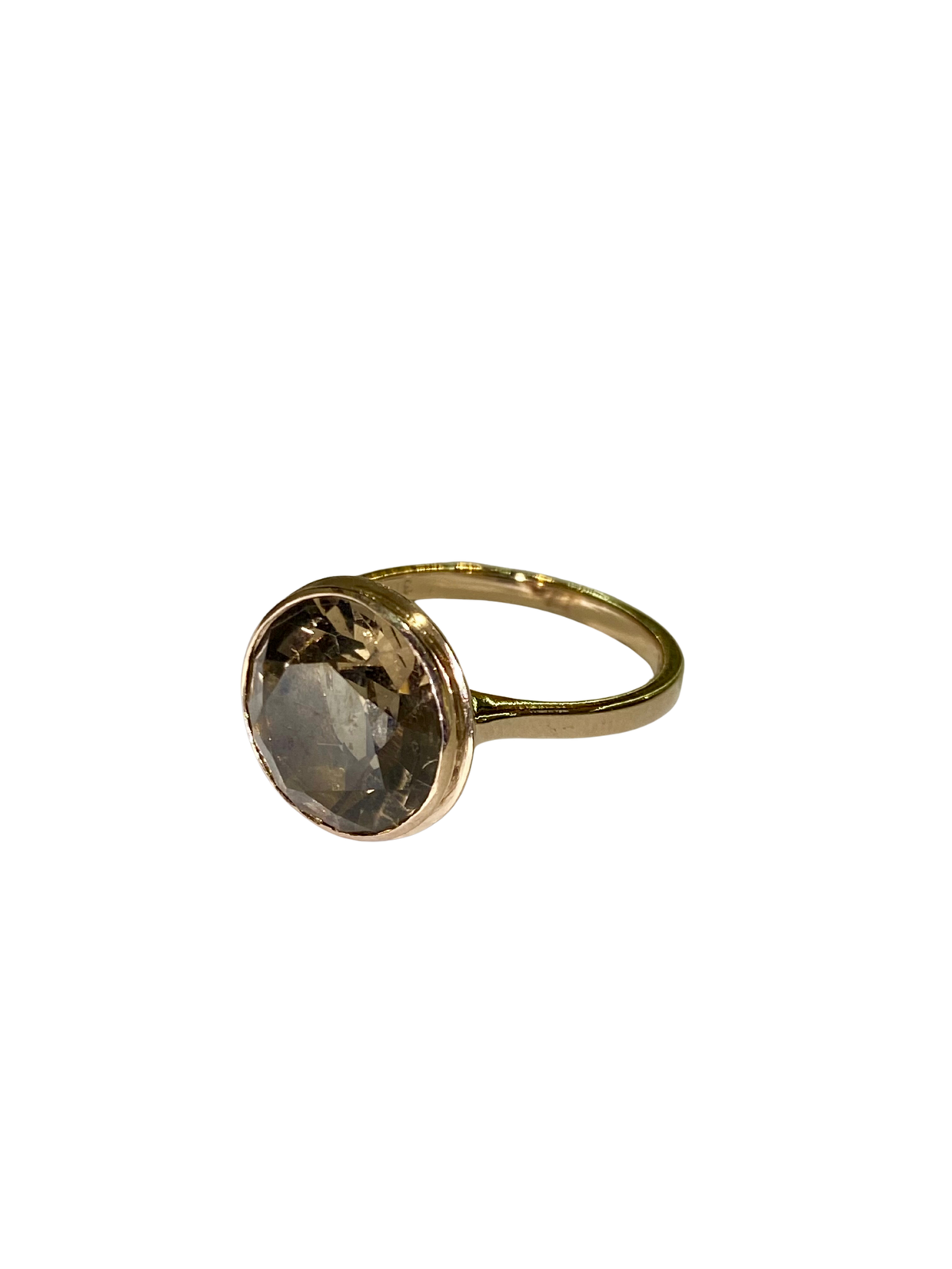 9ct Yellow Gold 5ct Smokey Quartz Ring