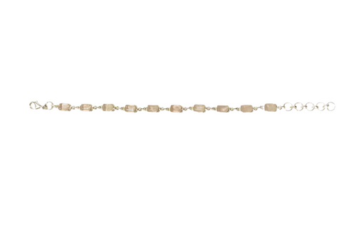 Rose Quartz Bracelet in Sterling Silver