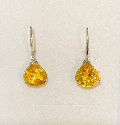 Sterling Silver Citrine Earrings – 12mm