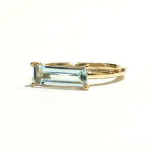 9ct Rose Gold, 1.3ct Natural Aquamarine Ring