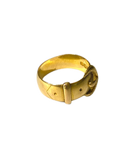 Antique 18ct Yellow Gold Buckle Ring