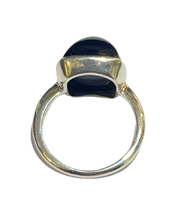 Black Onyx Sterling Silver Square Bullet Ring
