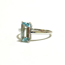 9ct White Gold, 1.2ct Natural Aquamarine Ring