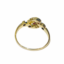 9ct Yellow Gold Ruby Diamond Ring