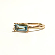 9ct Rose Gold, 1ct Natural Aquamarine Ring