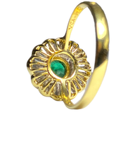 9ct Gold Emerald and Diamond