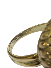 Unique Vintage 14ct Yellow Gold Mabe Pearl Cocktail Ring