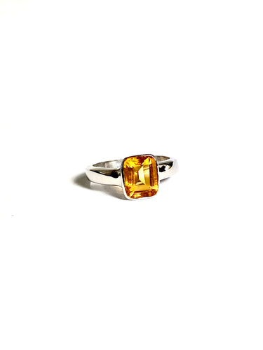 Citrine Ring in Sterling Silver