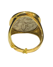18ct Yellow Gold Roman Coin Ring