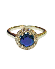 1.1 Carat Sapphire and Diamond Ring set in 18ct White Gold