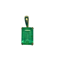 1.25 ct Emerald Pendant in 9ct Yellow Gold