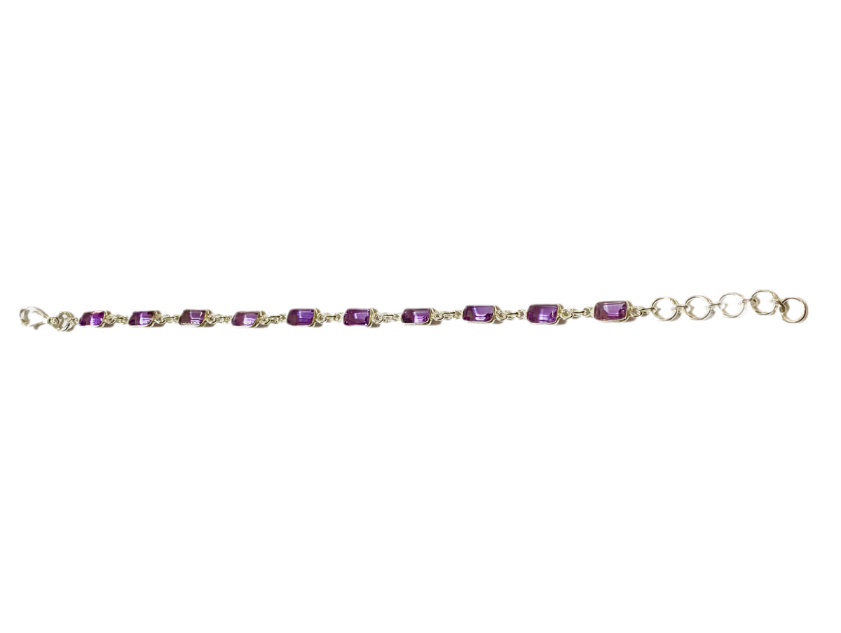 Amethyst Bracelet in Sterling Silver