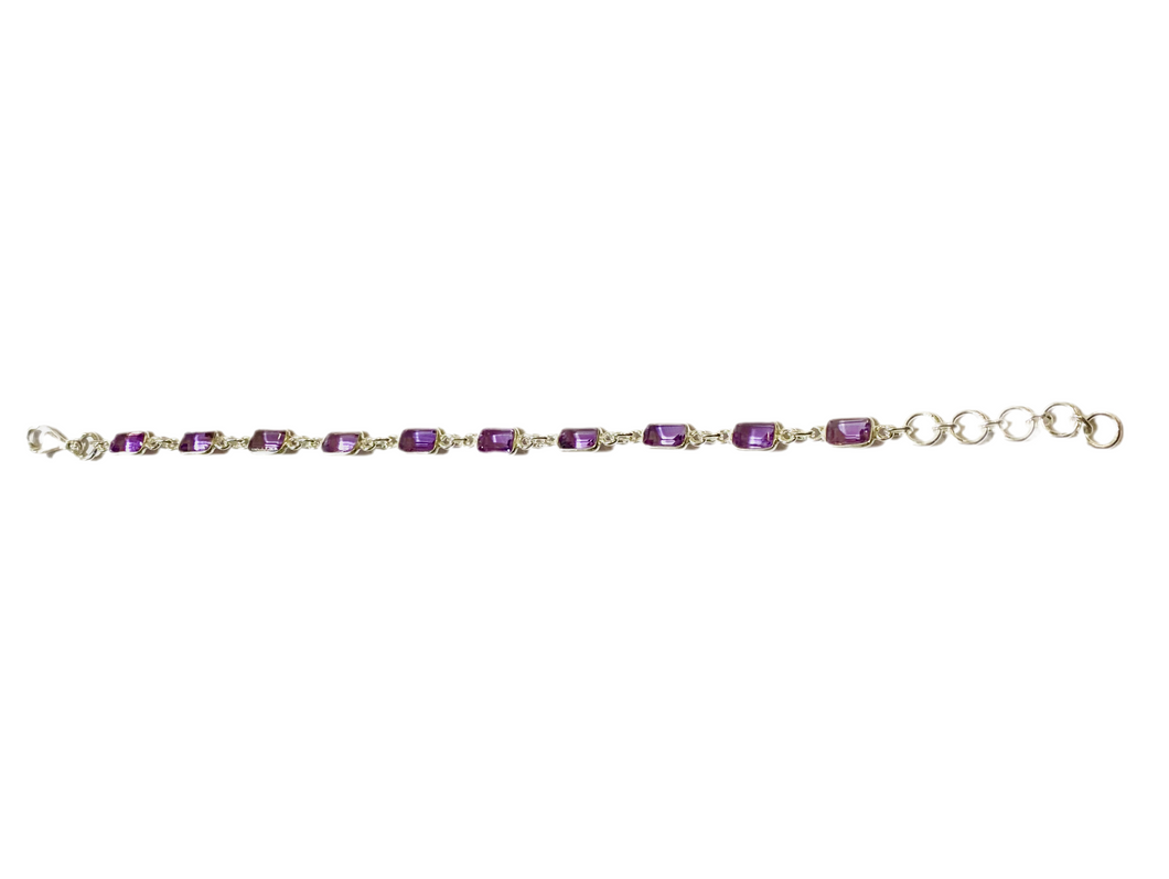 Amethyst Bracelet in Sterling Silver