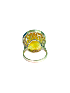 9ct White Gold 42ct Citrine