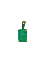 1.12ct Emerald Pendant in 9ct Yellow Gold