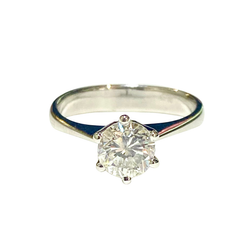 18ct White Gold Diamond Solitaire Ring