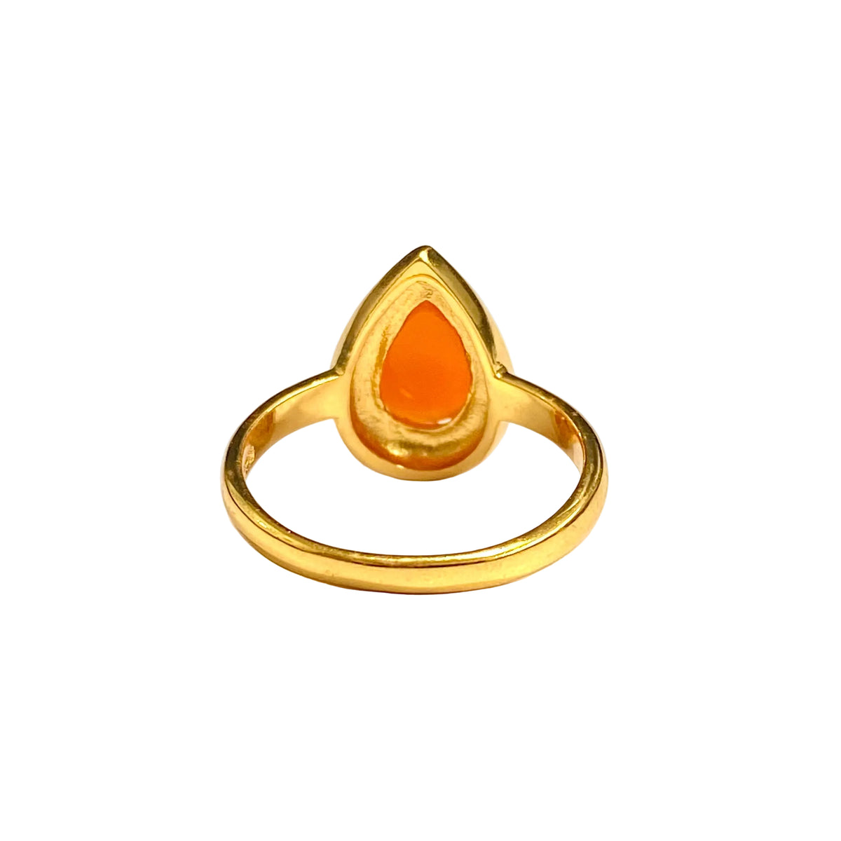 Sterling Silver Gold Plate Blue Enamel Carnelian Ring