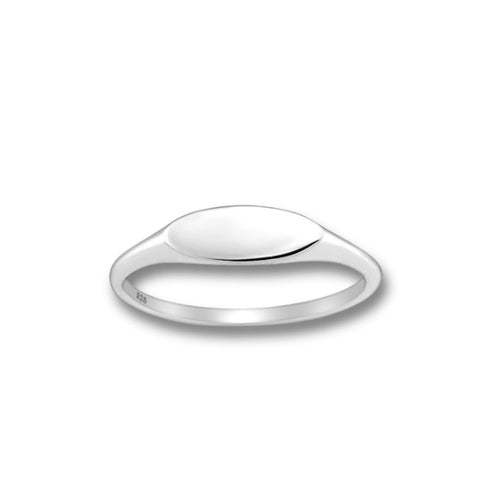 Sterling Silver Engravable Oval Signet Ring