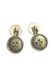 Vintage Sterling Silver Button Cufflinks