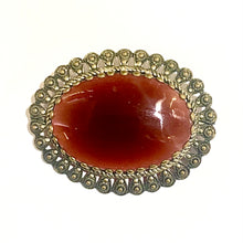 Sterling Silver Carnelian Brooch