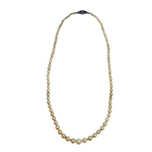 Cultured Pearl   Necklace with a Diamante Silver Clasp