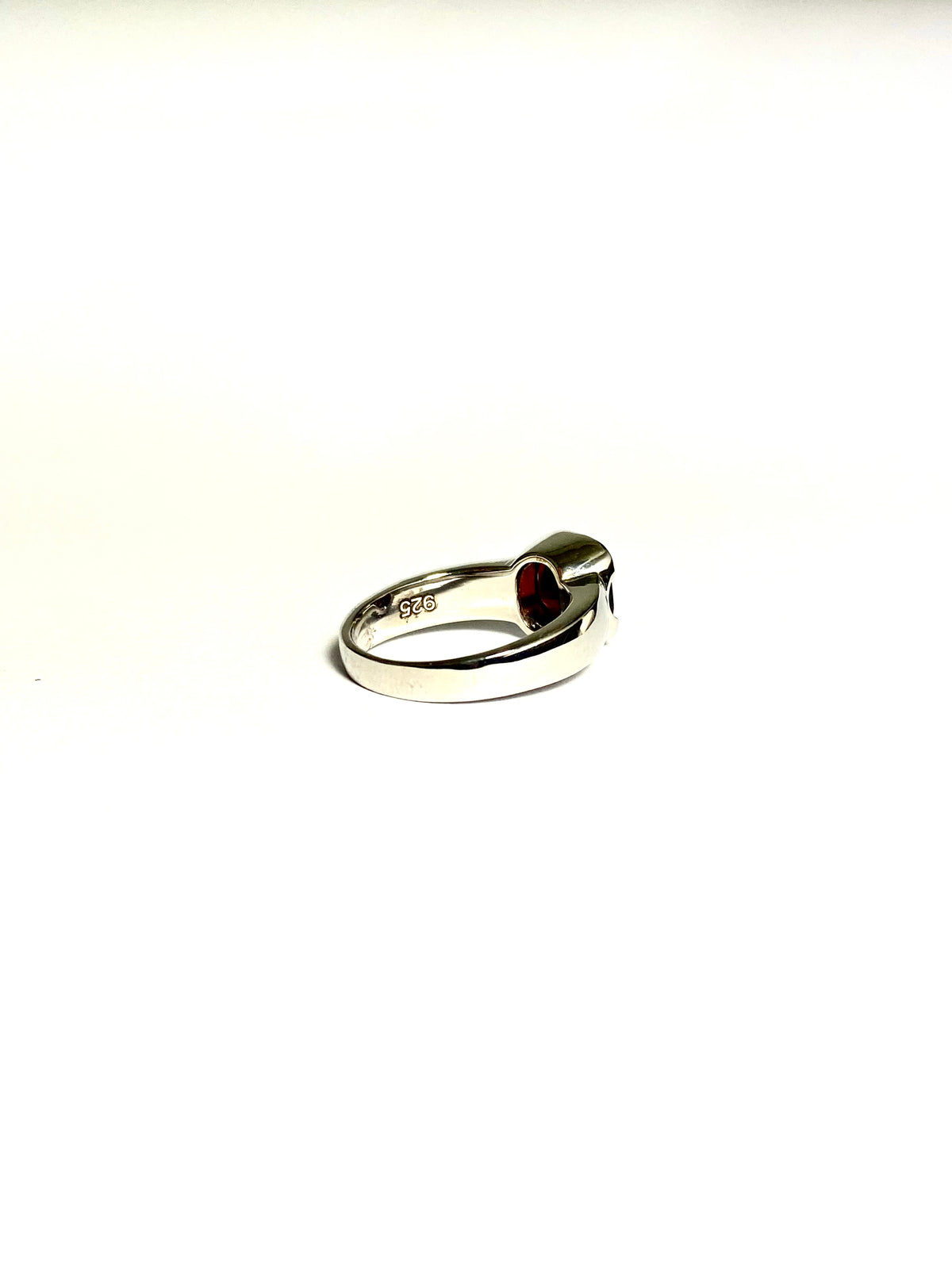 Garnet Ring in Sterling Silver