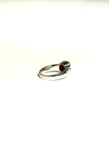 Garnet Ring in Sterling Silver