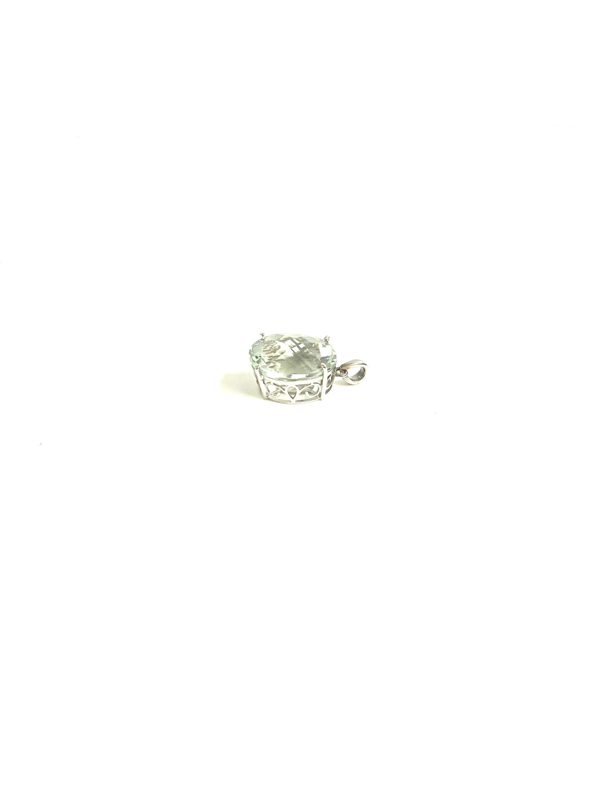 Green Citrine Sterling Silver Pendant