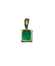 1ct Emerald Pendant in 9ct Yellow Gold