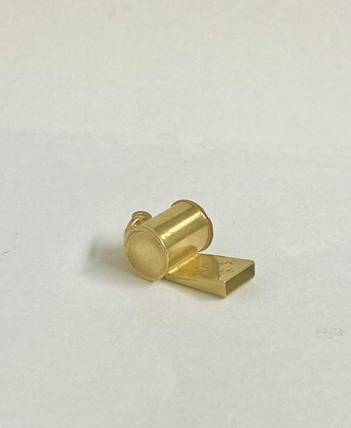 9ct Gold Whistle Charm Engraved “Love Lou”