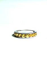 Yellow Sapphire Ring in Sterling Silver