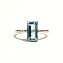 9ct White Gold, 1.2ct Natural Aquamarine Ring