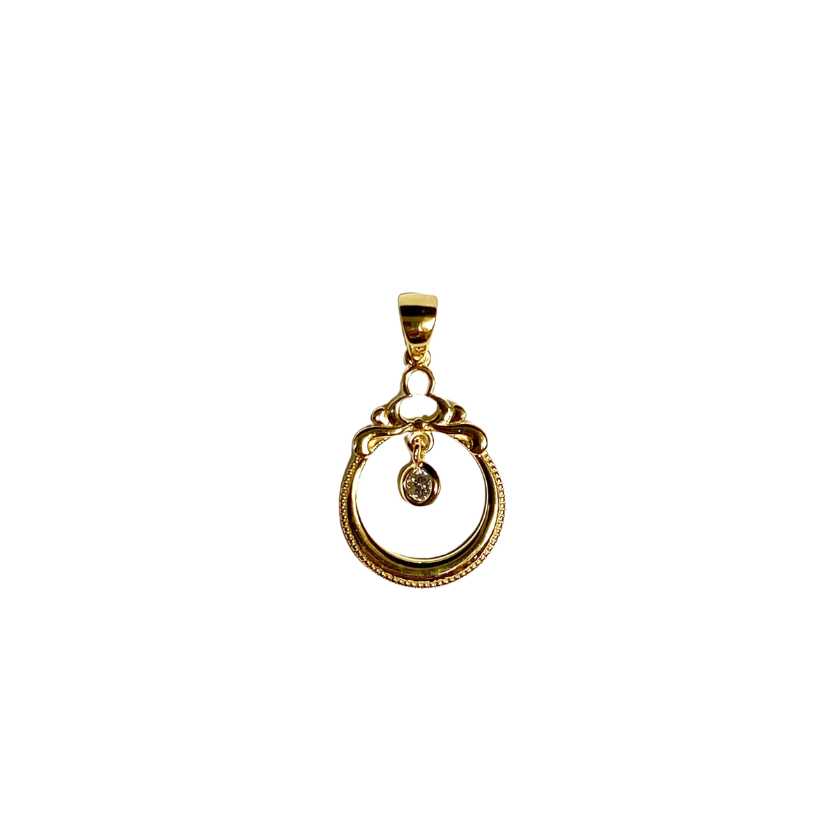 9ct Yellow Gold Diamond Birthstone Pendant