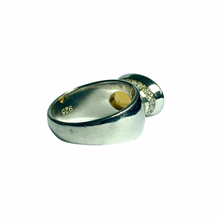 Citrine with CZ Ring in Sterling Silver