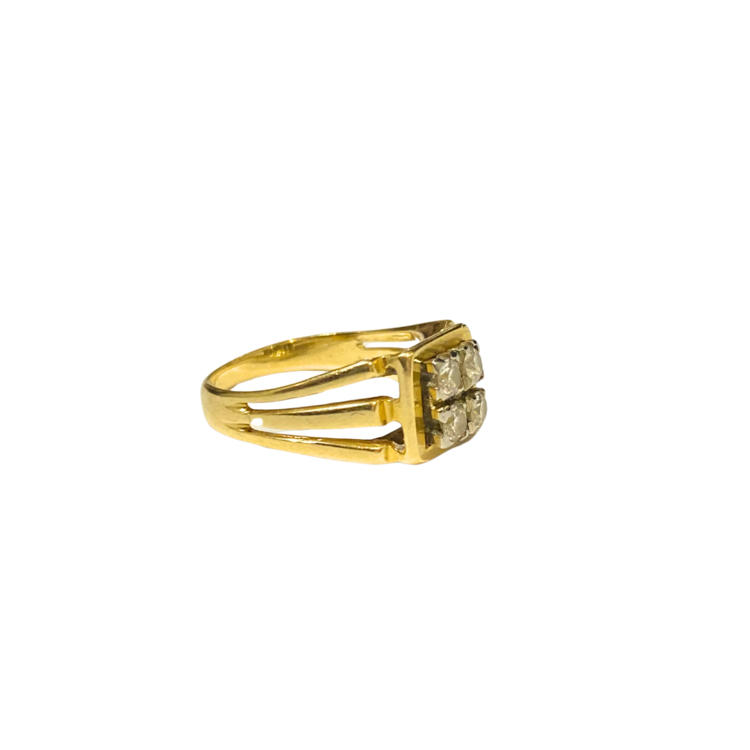 Antique 18ct Yellow Gold Diamond Ring