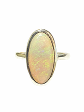 Sterling Silver Semi-Black Opal Ring