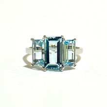 9ct White Gold, 4.5ct Natural Aquamarine Ring