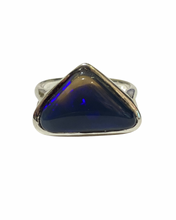 Sterling Silver Semi-Black Opal Ring