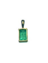 1.25 ct Emerald Pendant in 9ct Yellow Gold