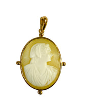 Antique Portrait Cameo Pendant in 9ct Gold