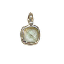 Sterling Silver Prasiolite Pendant – 15mm