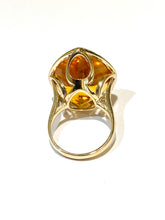 9ct Yellow Gold Pear-Shaped Citrine Ring